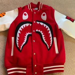 Bape Varsity Jacket WGM Tiger Shark